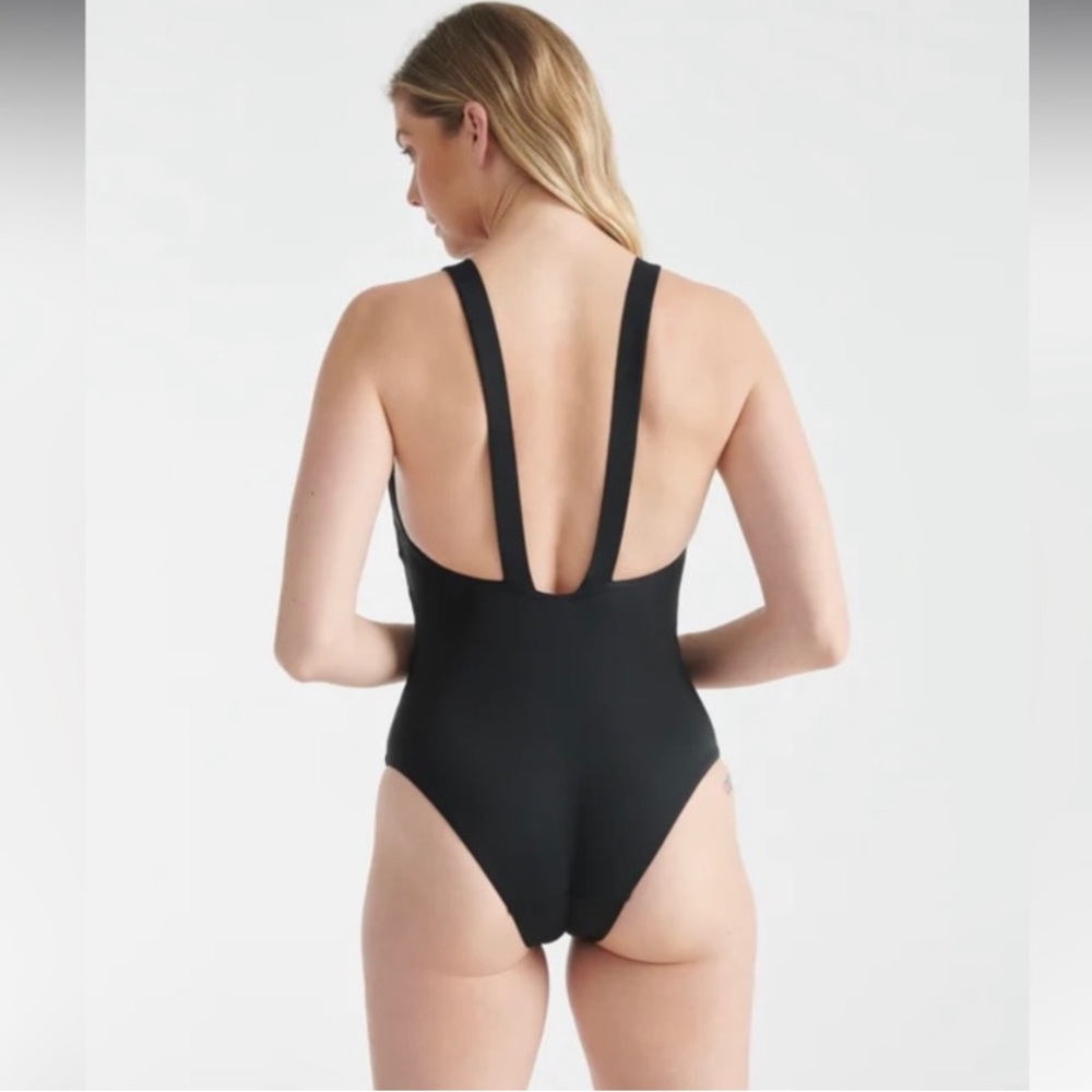 knix Black One-Piece Swimsuit with Double Back Straps - Picture 1 of 3